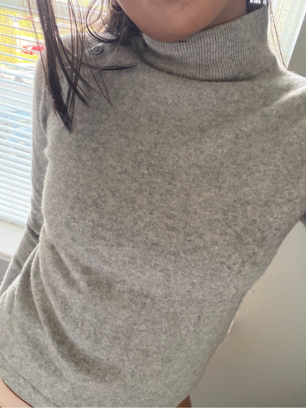 Charter Club Light Gray Turtleneck Sweater